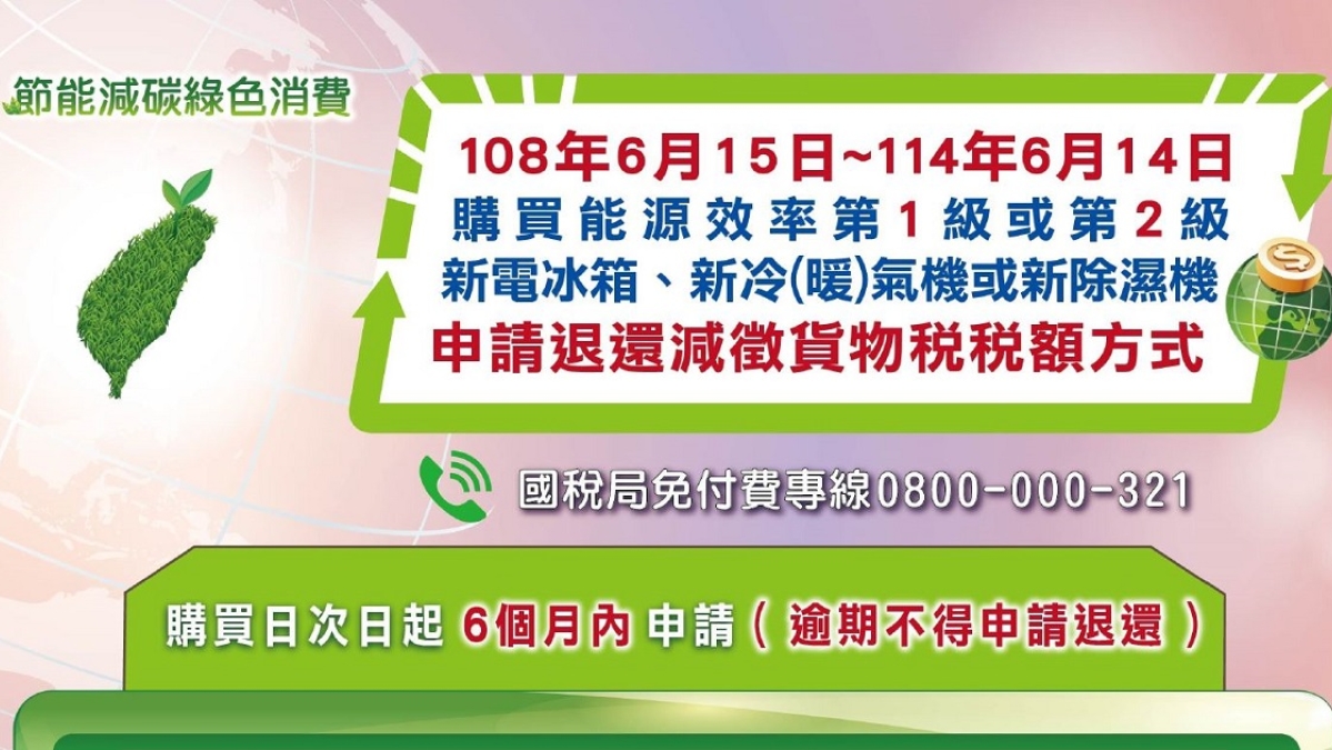 購買開利節能冷氣，享貨物稅減徵最高$2000!